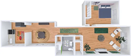 Floor plan 1bd/1b 6822A
