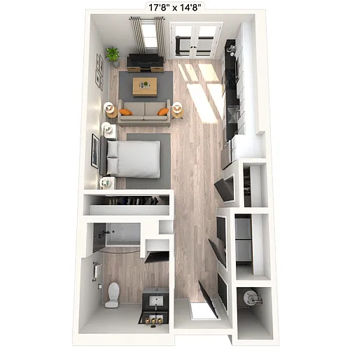 Floor plan S7 0x1 572 SF-FP