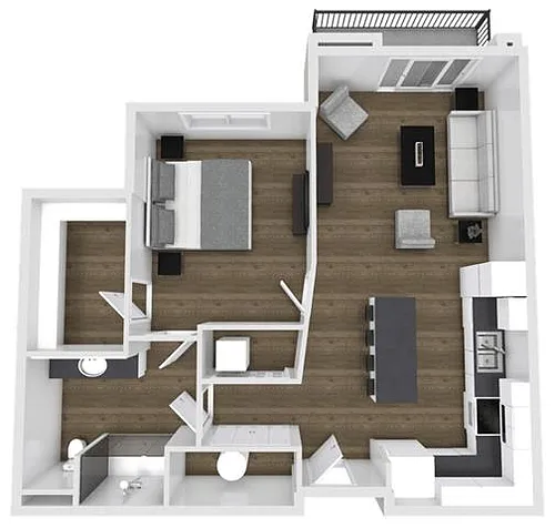 Floor plan 1 Bedroom