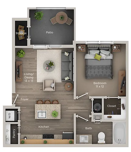 Floor plan A - Renovated