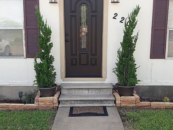 New Front Door With Lights