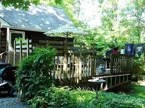Large Deck Overlooking Private Wooded Property