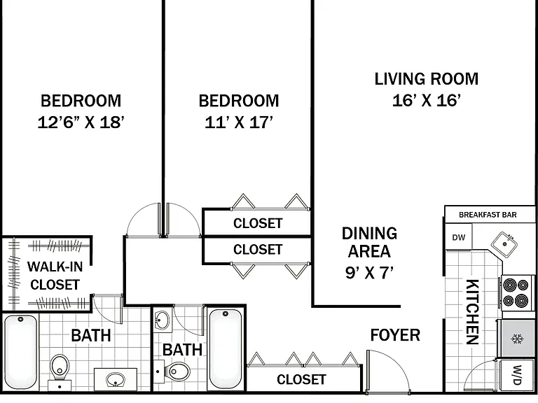 Radcliff House 2 Bd - 2 Ba Washer & Dryer Radcliff House 2 Bd - 2 Ba Washer & Dryer