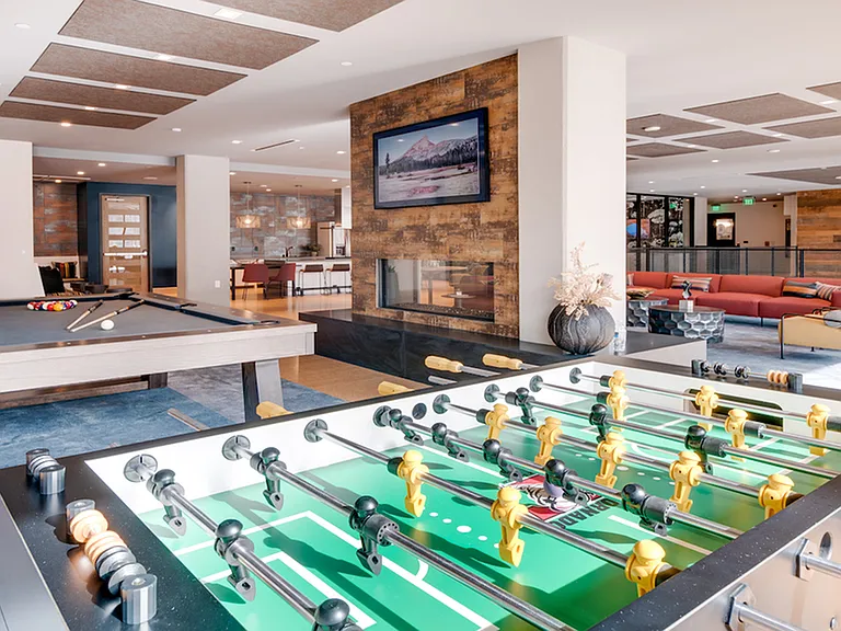 Enjoy a fun game of pool or foosball in our second floor clubroom