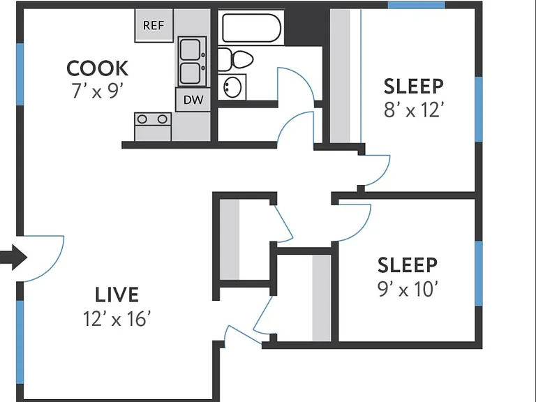 Two Bedroom, One Bathroom | Stone Point Apartments | Apartments in Menomonee Falls, WI Two Bedroom, One Bathroom | Stone Point Apartments | Apartments in Menomonee Falls, WI