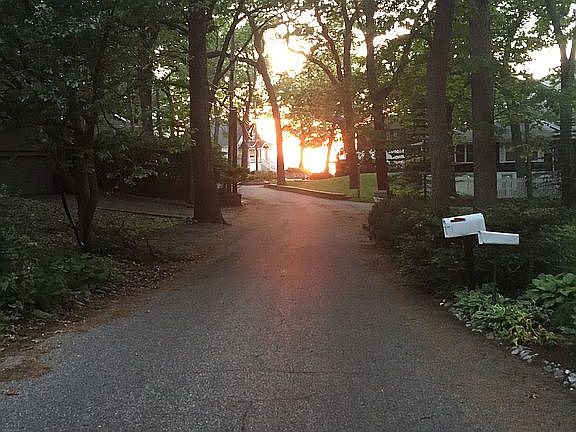 Lake MI Sunset from Front
