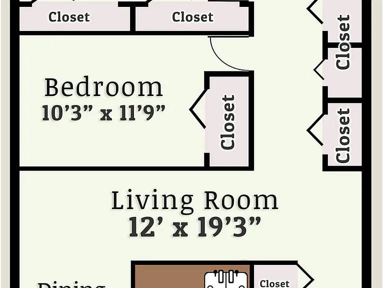 2 Bedroom | 1 Bathroom 2 Bedroom | 1 Bathroom