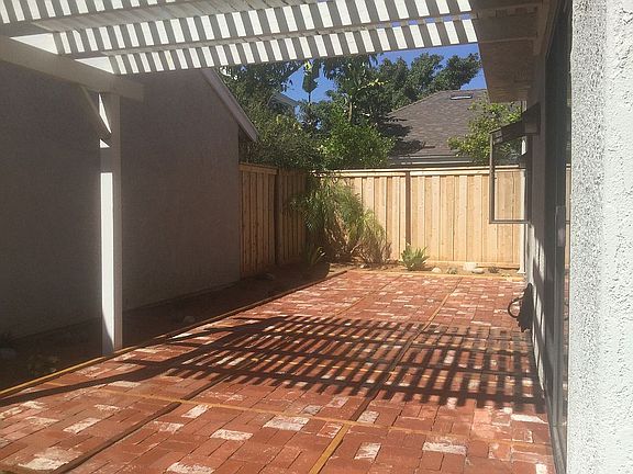Private Backyard Brick Patio