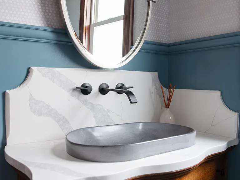 Main level powder room.