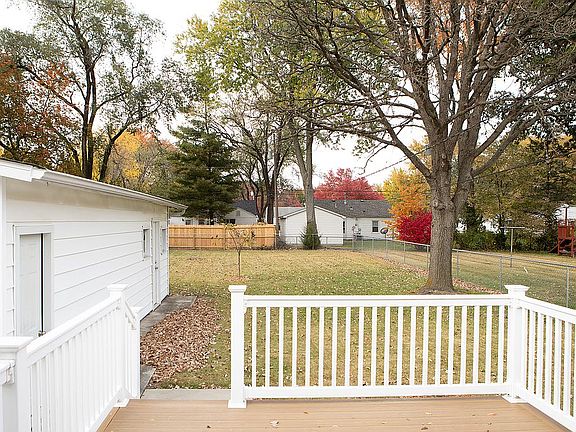 Deck and gorgeous back yard