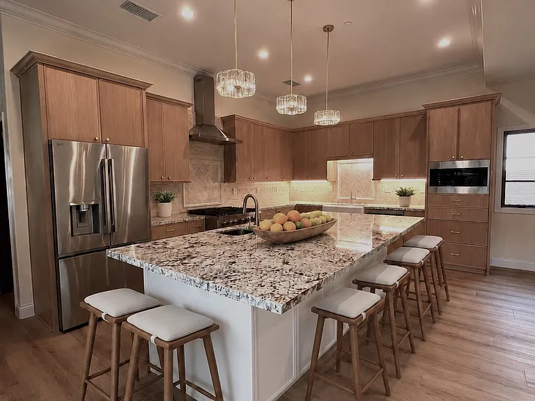 Kitchen and Large Island