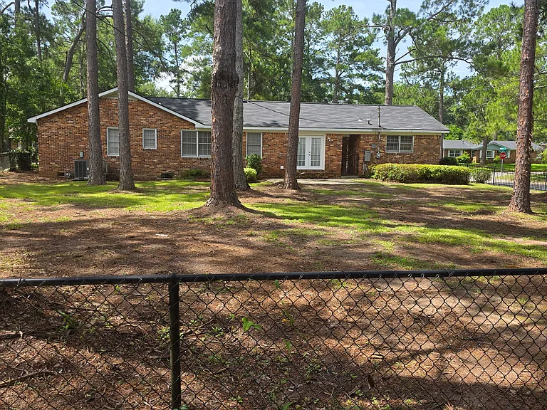 Fenced back yard