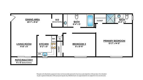 Floor plan 2 Bedroom