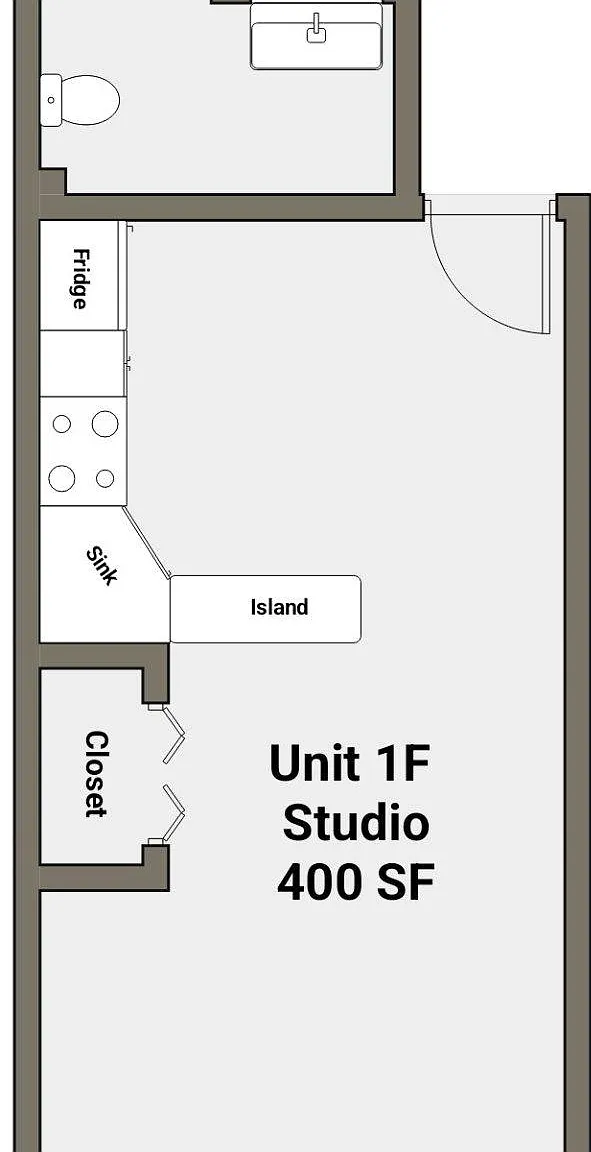 Studio, 1.0 bath, 400 sqft, $1,100 — Photo 2