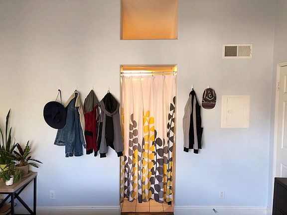 Master bedroom with vaulted ceilings and master bathroom. Easily fits a queen size bed, large dresser, and small desk. Pt 2