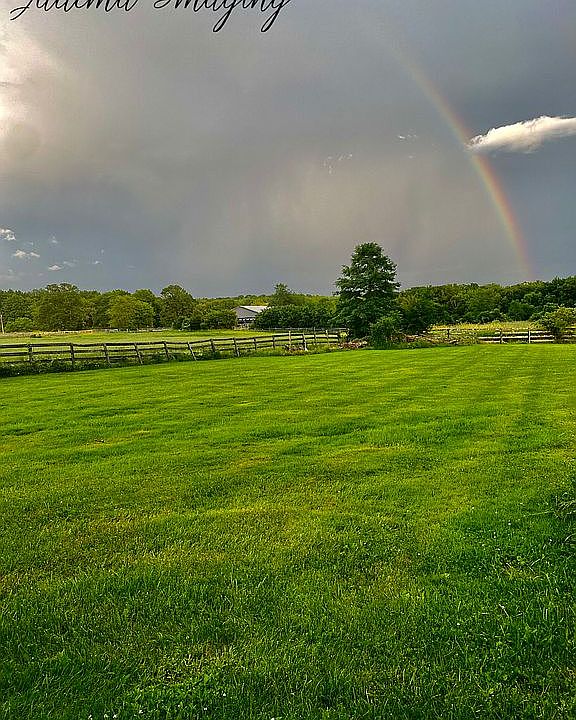 Rainbows with a country view