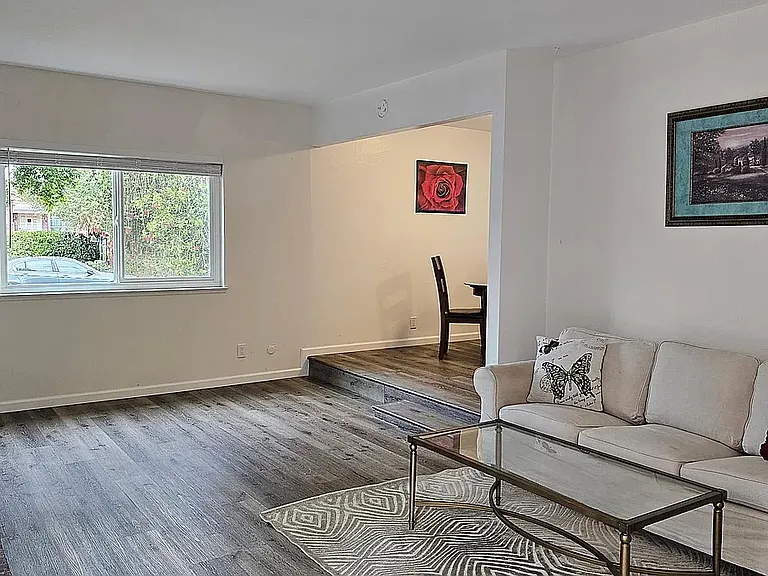 Living room with new flooring