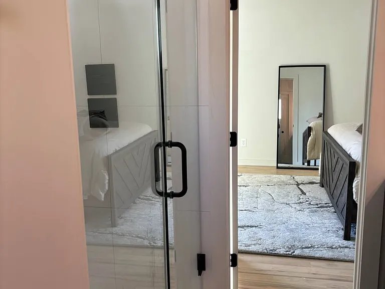Shower view to room