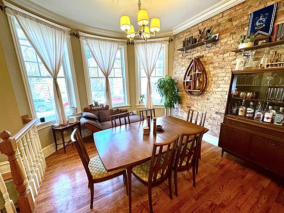 Living room with Bay windows