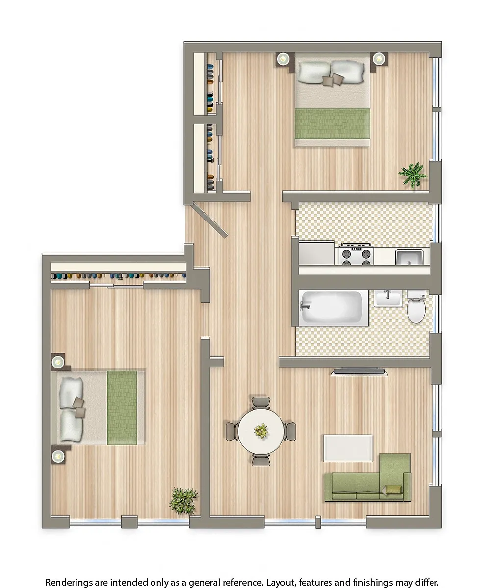 Floor plan 2 Bedroom A Tier 06