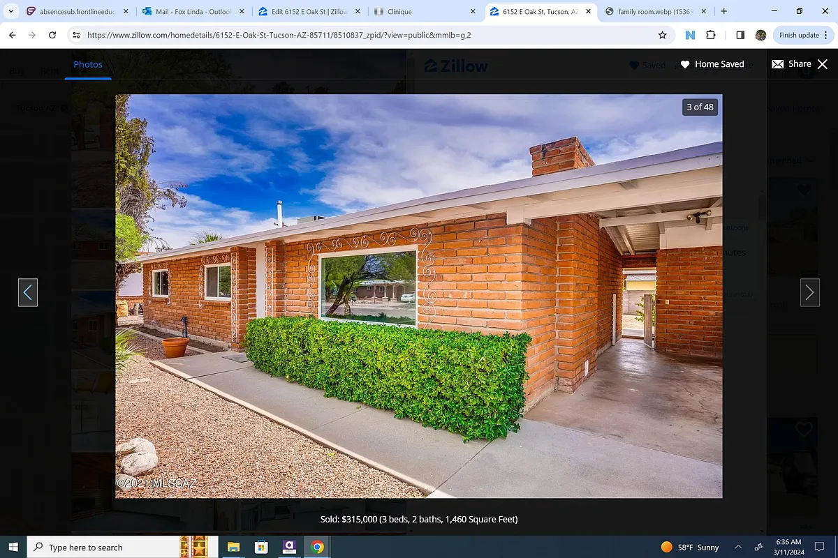 Beautiful 3 bedroom, 2 bath fully remodeled home. - 6152 E Oak St