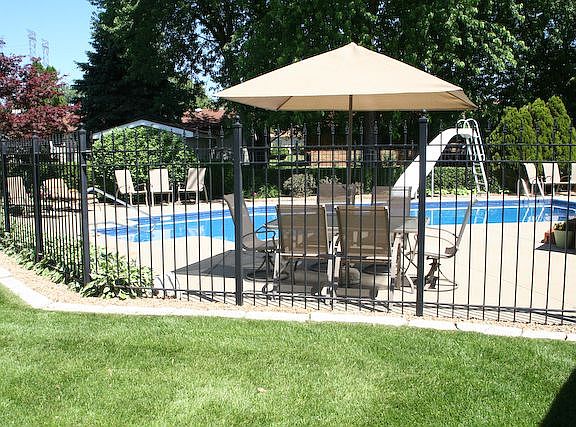 Back yard and pool area