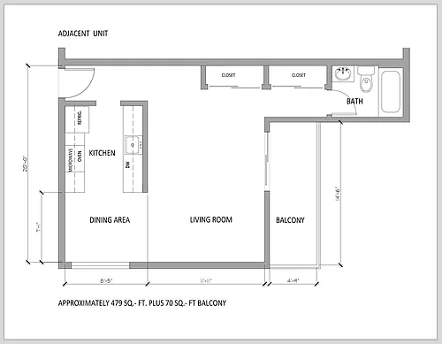 Floor plan Furnished Studio