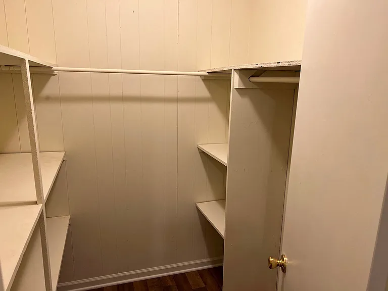Walk In closet with custom shelving