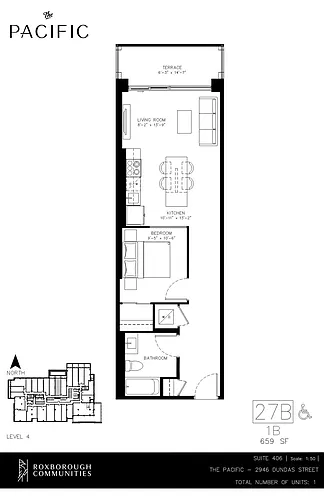 Floor plan 1 bedroom 1 bath 1 Bed 1 Bath 14