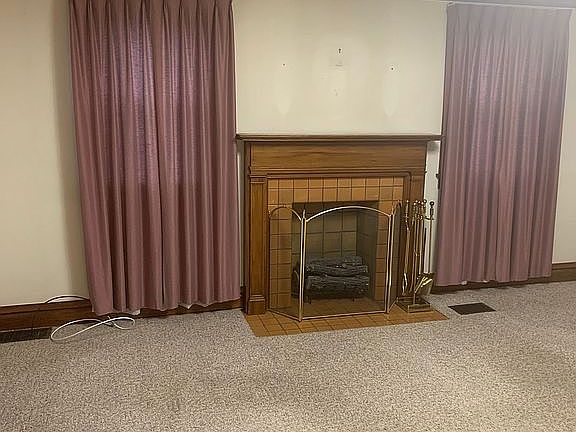 Living room fireplace