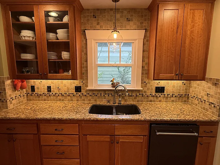 Kitchen with stainless steel appliances