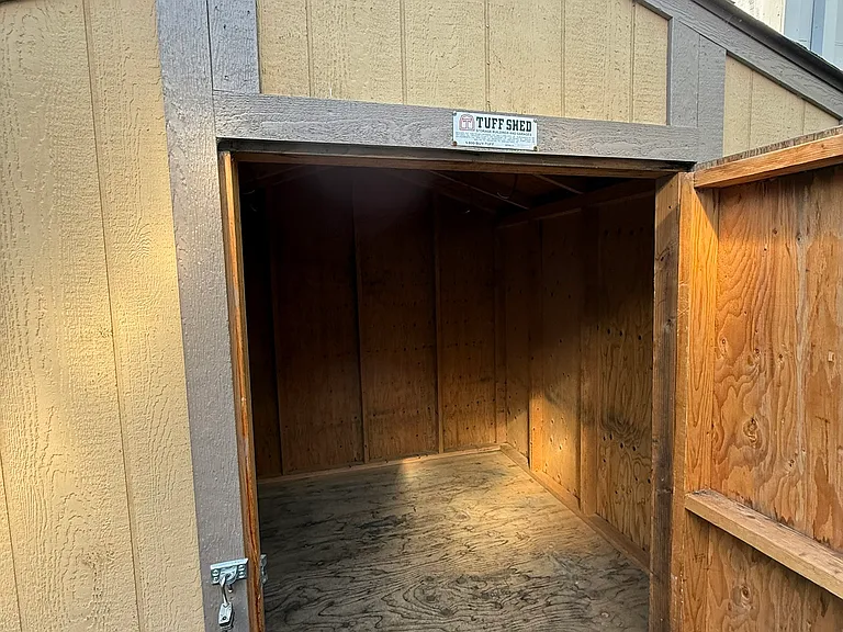 Interior of the storage shed (plus, there is additional storage underneath the house!!)