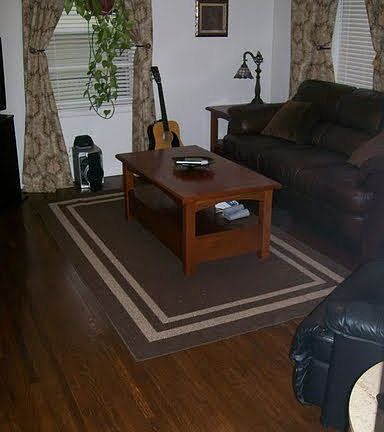 Nice living area with refinished hardwood floors