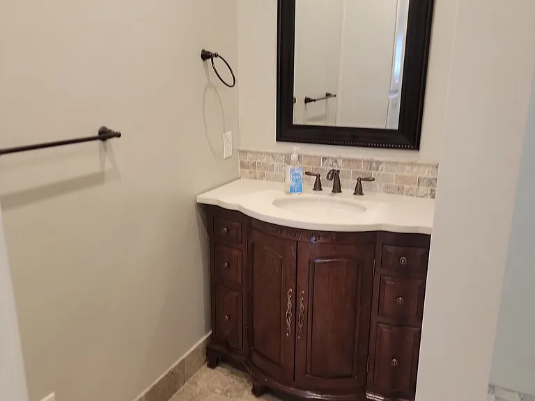 1 of 2 sinks in bathroom