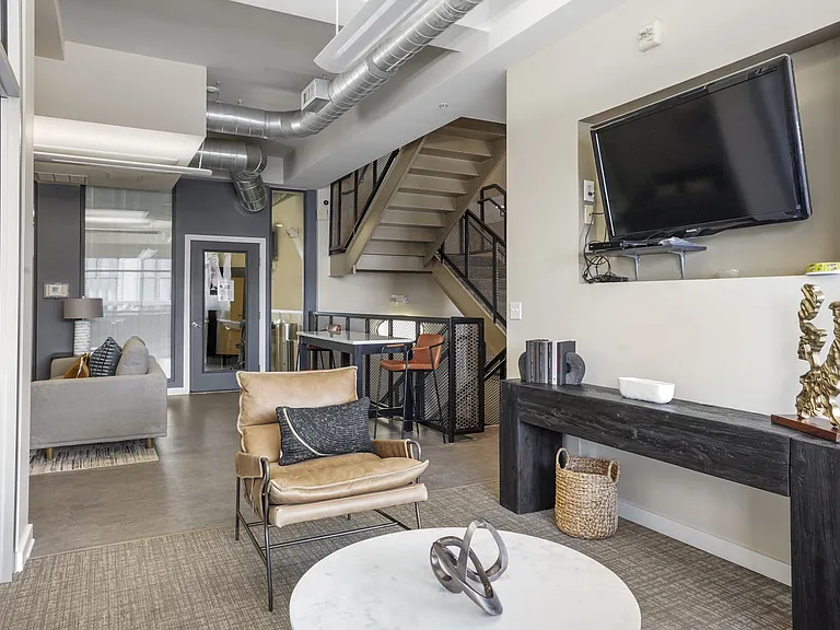 Our Apartment Building Interior Lobby at Sleek Lofts Apartments in Denver, Colorado