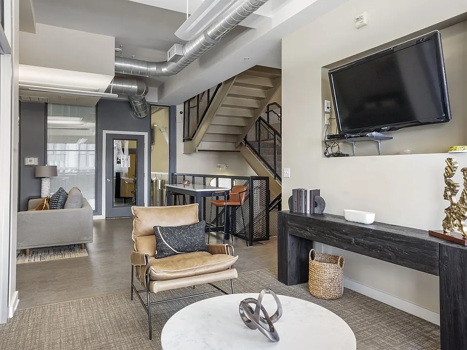 Our Apartment Building Interior Lobby at Sleek Lofts Apartments in Denver, Colorado