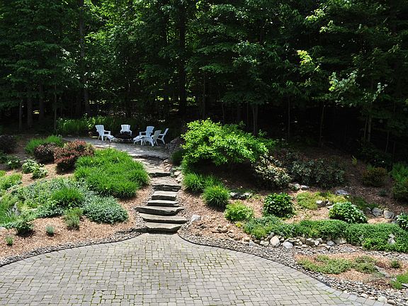 Yard backs to state land