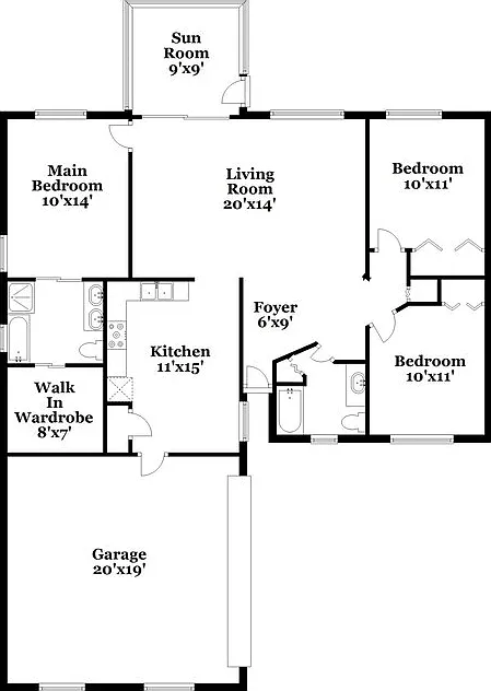 3 bed, 2.0 bath, 1284 sqft, $3,090 — Photo 2