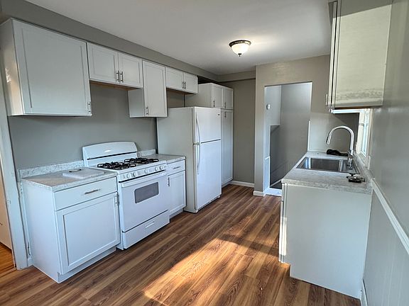Brand new kitchen with built in pantry, dishwasher, refridgerator and stove.