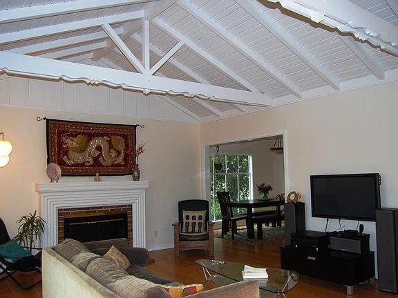 Wood-burning fireplace