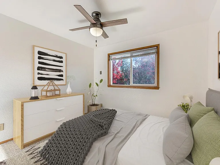 Bedroom 3. This image shows a virtually furnished space. Bedrooms come unfurnished.