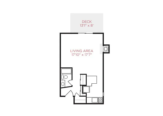 Floor plan 1283-9 Ida Street - Renovated Studio with Walk-in 
