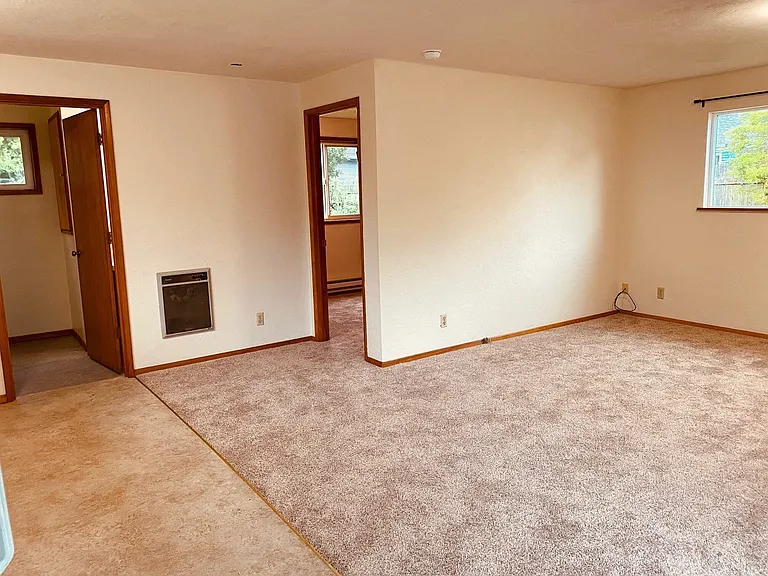 Doors to Bathroom & Bedroom, Living Room