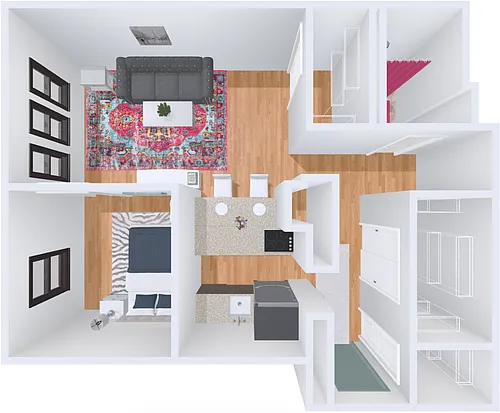 Floor plan 1bd/1b 1