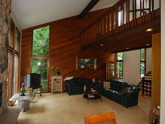 Vaulted Living Room with Loft