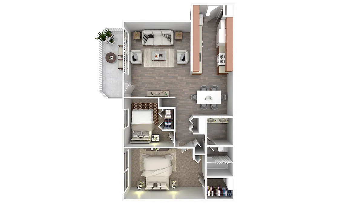 Floor plan B1-2 bedrom