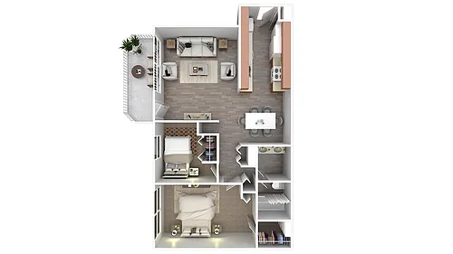 Floor plan B1-2 bedrom