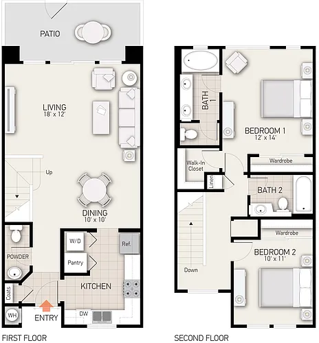 Floor plan Plan B - townhome