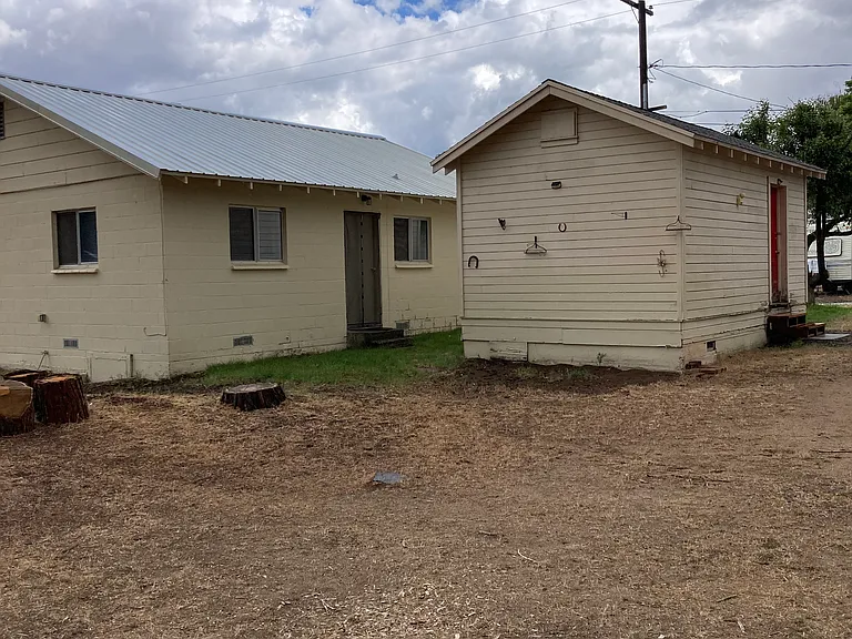 nw corner and storage building