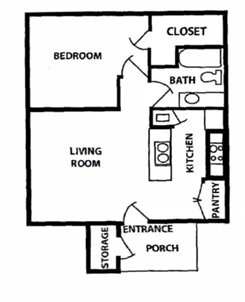 Floor plan 1 Bedroom 1 Bathroom